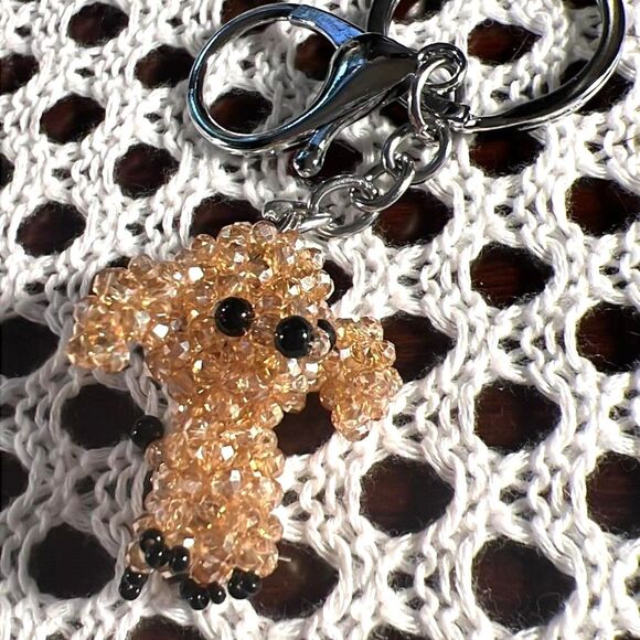 Crystal Dog Keychain Purse Charm - New without tags - Picture 5 of 6
